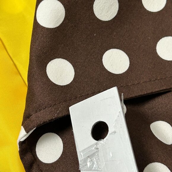 Susan Graver Sateen Jacket Size 3X Brown White Polka Dot Ruched Sleeve Pockets - Picture 16 of 16